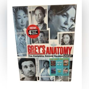 Grey's Anatomy - Season 2: Uncut (DVD, 2006, 6-Disc Set, USA Edition, Uncut)